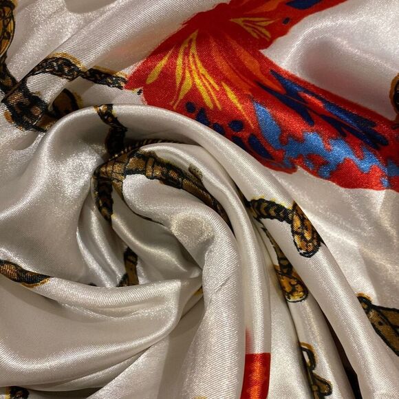 K. Jordan Butterfly/Chains Blouse, Winged Collar, Women’s Large - Picture 8 of 9